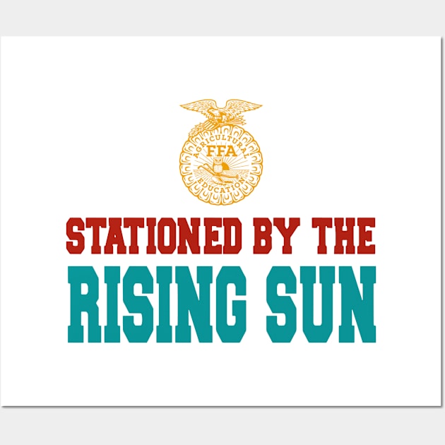 Stationed By The Rising Sun Wall Art by Teetastic6